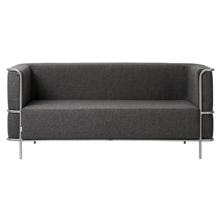 Gray Modernist 2 Seat Sofa by Kristina Dam Studio For Sale