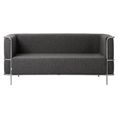 Gray Modernist 2 Seat Sofa by Kristina Dam Studio