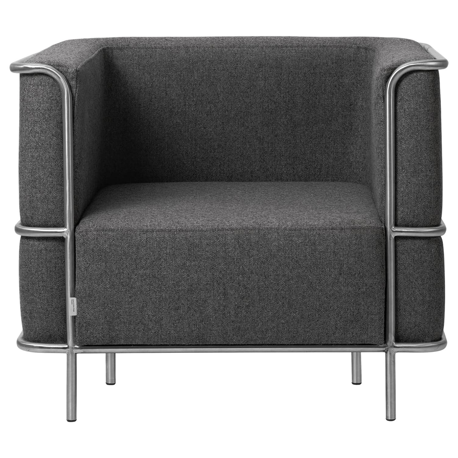 Grey Modernist Lounge Chair by Kristina Dam Studio For Sale