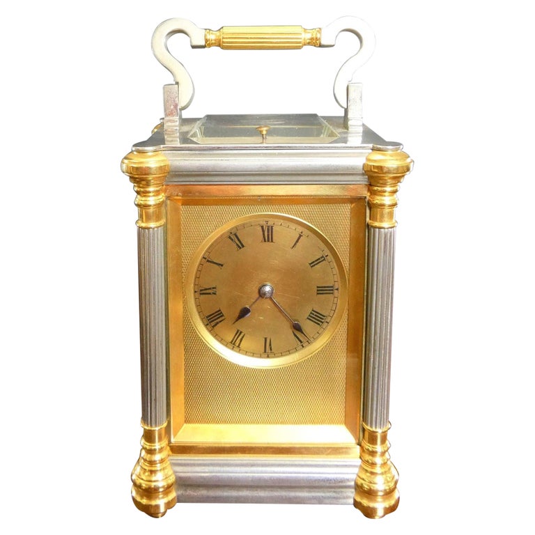 French Decorative Repeating Carriage Clock by Drocourt For Sale at 1stDibs