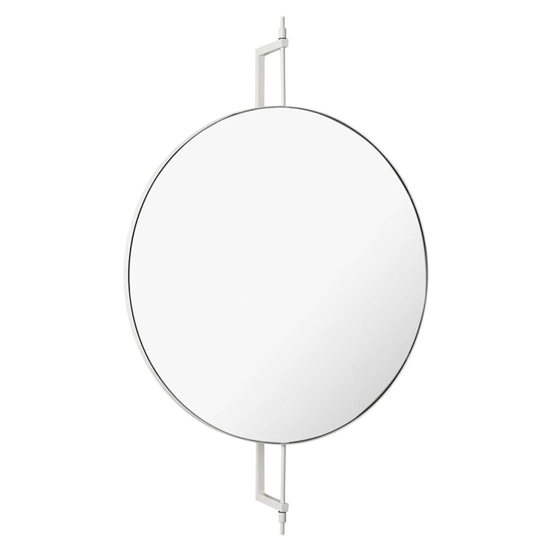 Beige Circle Rotating Mirror by Kristina Dam Studio For Sale