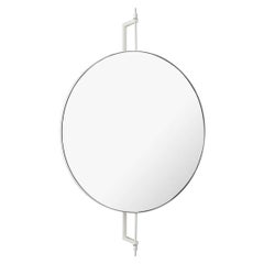 Beige Circle Rotating Mirror by Kristina Dam Studio