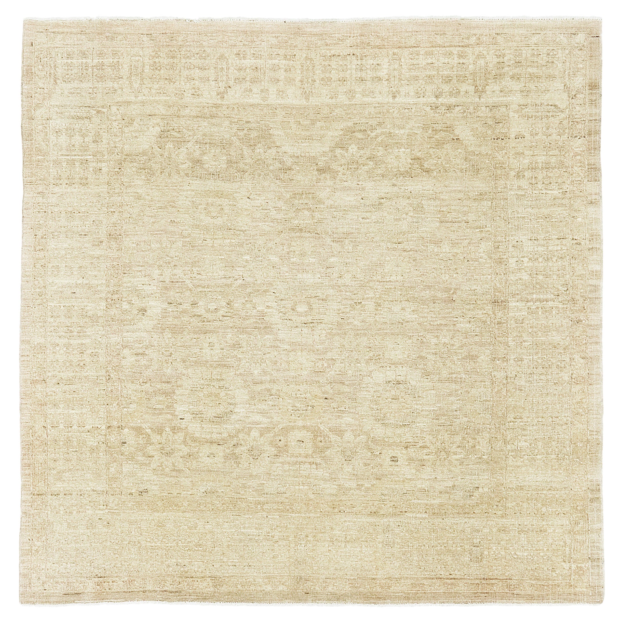 Revival Rugs Salt Biscotti Vintage Style Sultanabad Revival Rug For Sale at 1stDibs