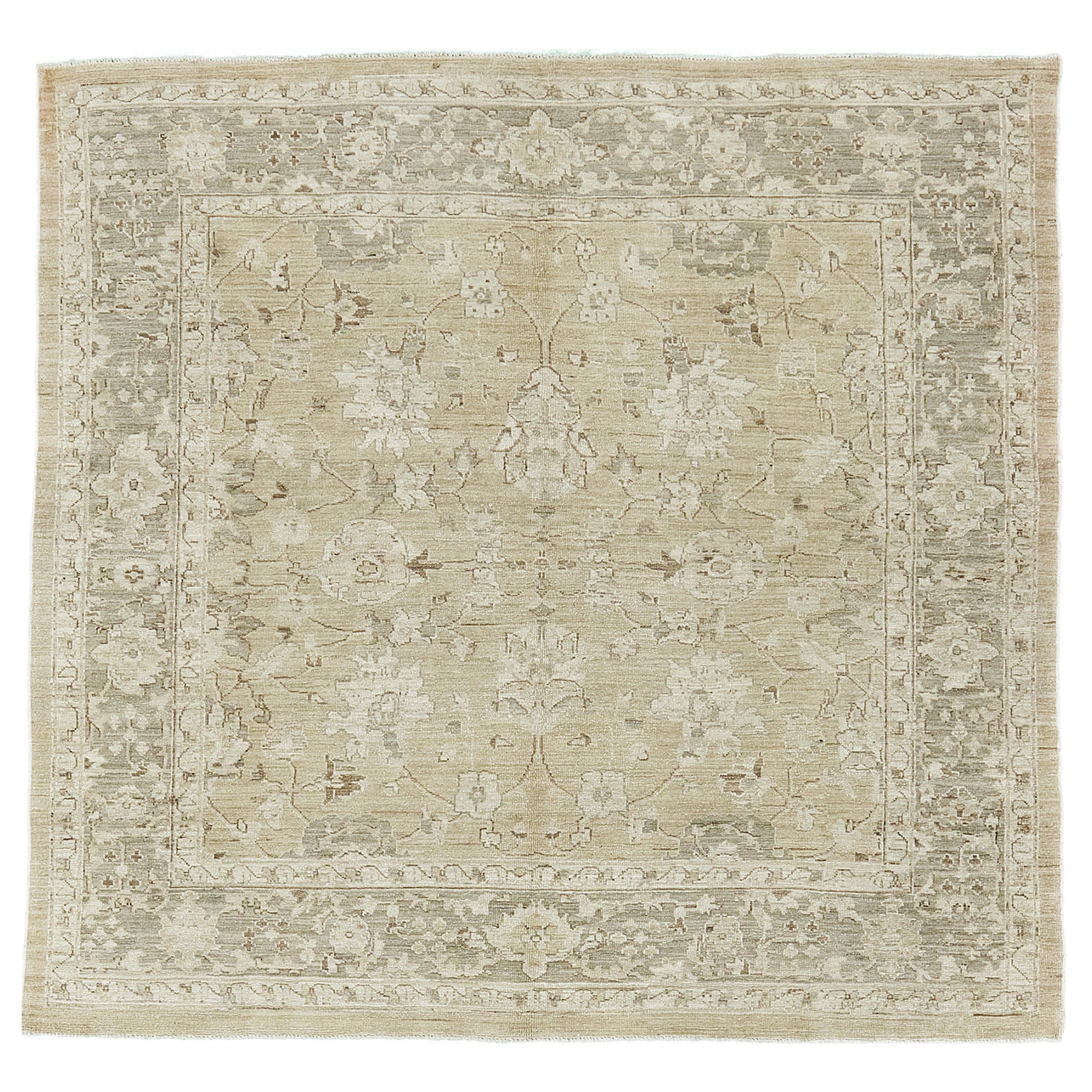 Vintage Style Sultanabad Revival Rug For Sale
