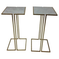 Nantes Side Tables, Model D, Satin Brass by Bourgeois Boheme Atelier