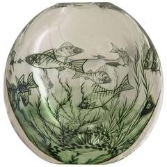 Vintage Swedish 1950s Edward Hald Fish Vase