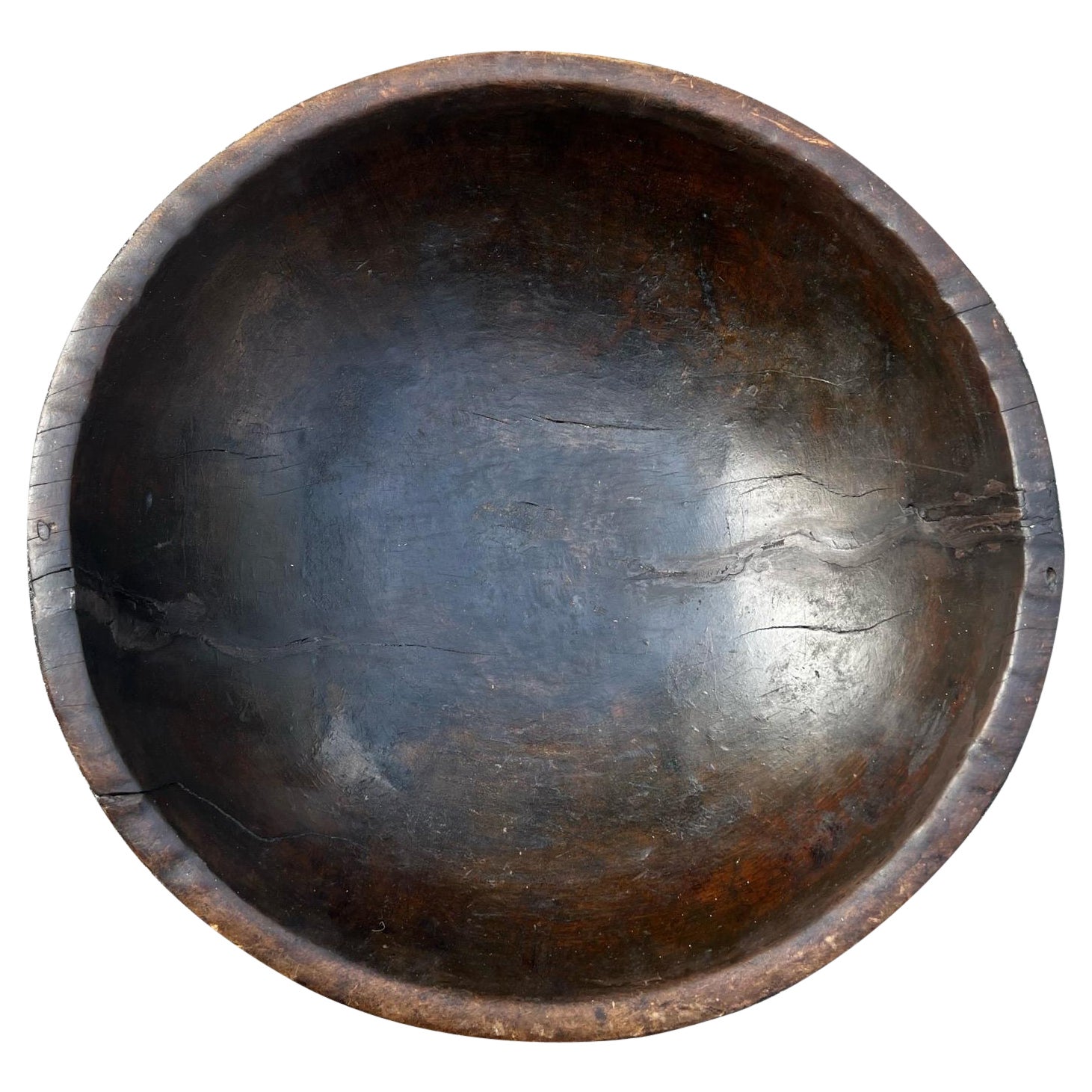 19th Century Massive Wooden Bowl / AMERICANA For Sale