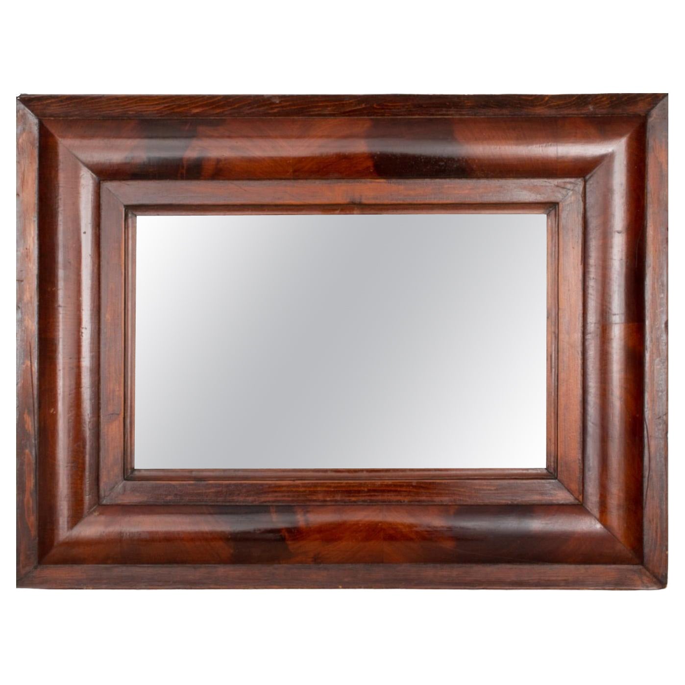 American Empire Mahogany Ogee Mirror For Sale