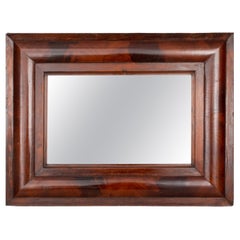 American Empire Mahogany Ogee Mirror