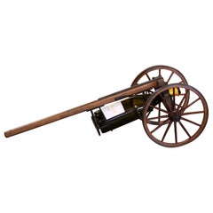 Carro francés con ruedas para servir vino, de roble tallado, de principios del siglo XX