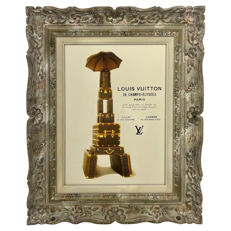 Louis Vuitton French Art Print in Vintage Frame at 1stDibs