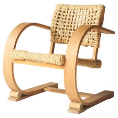 Low Slung Rope Chair by Audoux-Minet