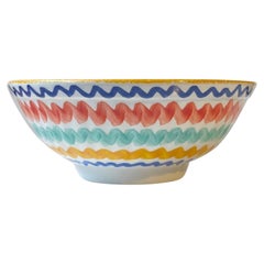 Retro Italian Hand-Painted Ceramic Bowl by S. R. L. La Primula, 1970s