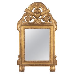 19th Century, French, Louis XVI Style Giltwood Bridal Mirror