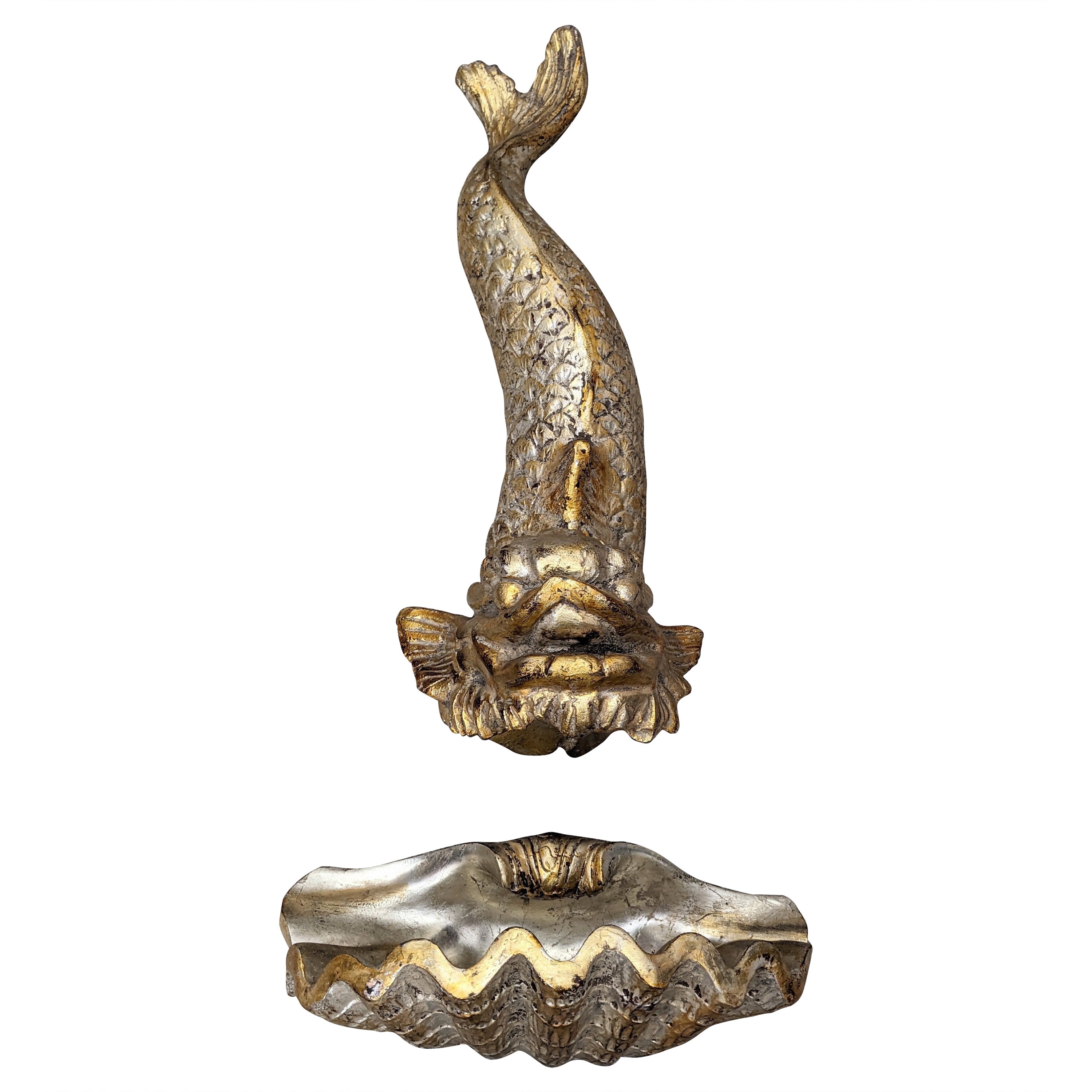 Venetian Style Classical Dolphin and Clam Wall Decoration For Sale
