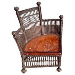 Antique Jenkins and Phipps Wicker Corner Chair