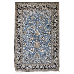 Persian Qum Rug Wool with Silk Flower