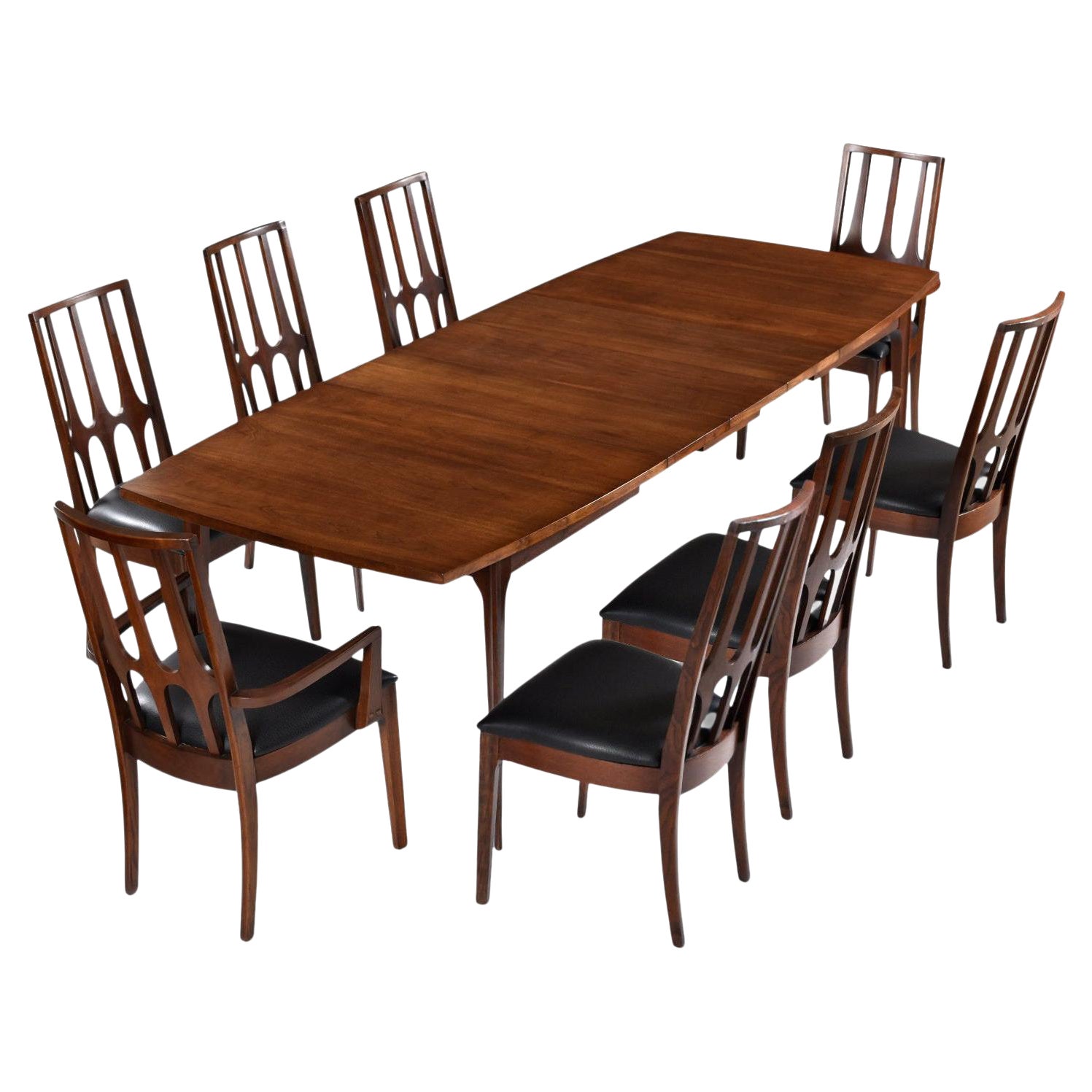 Restored Broyhill Brasilia Dining Set with Expanding Table and 8 Chairs