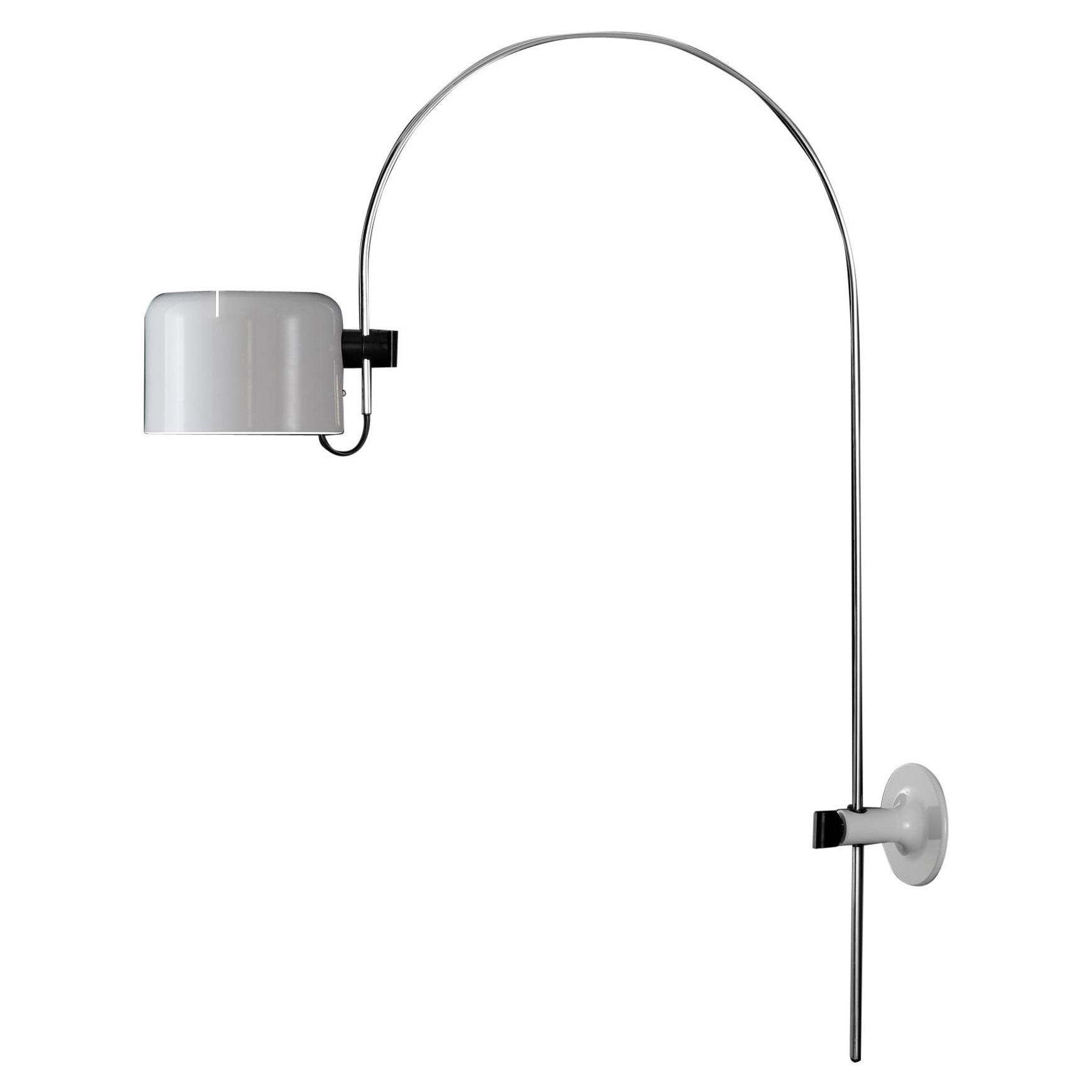 Joe Colombo Wall Lamp 'Coupé' White by Oluce For Sale