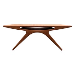 Elegant Danish Johannes Andersen ‘Smile’ Teak Sofatable from 1960s