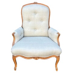 Antique Fruitwood Bergere Arm Chair, 18th Century