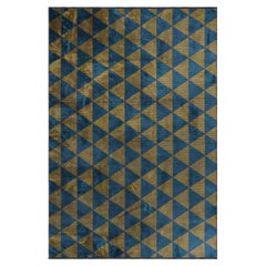 Tapis de sol contemporain géométrique de luxe