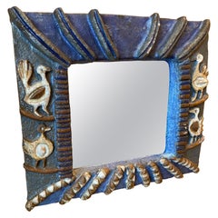 Les Argonautes Ceramic Mirror, France, 1960s