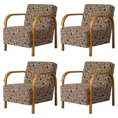 Set of 4 Jennifer Shorto / Kongaline & Seafoam Arch Lounge Chairs by Mazo Design