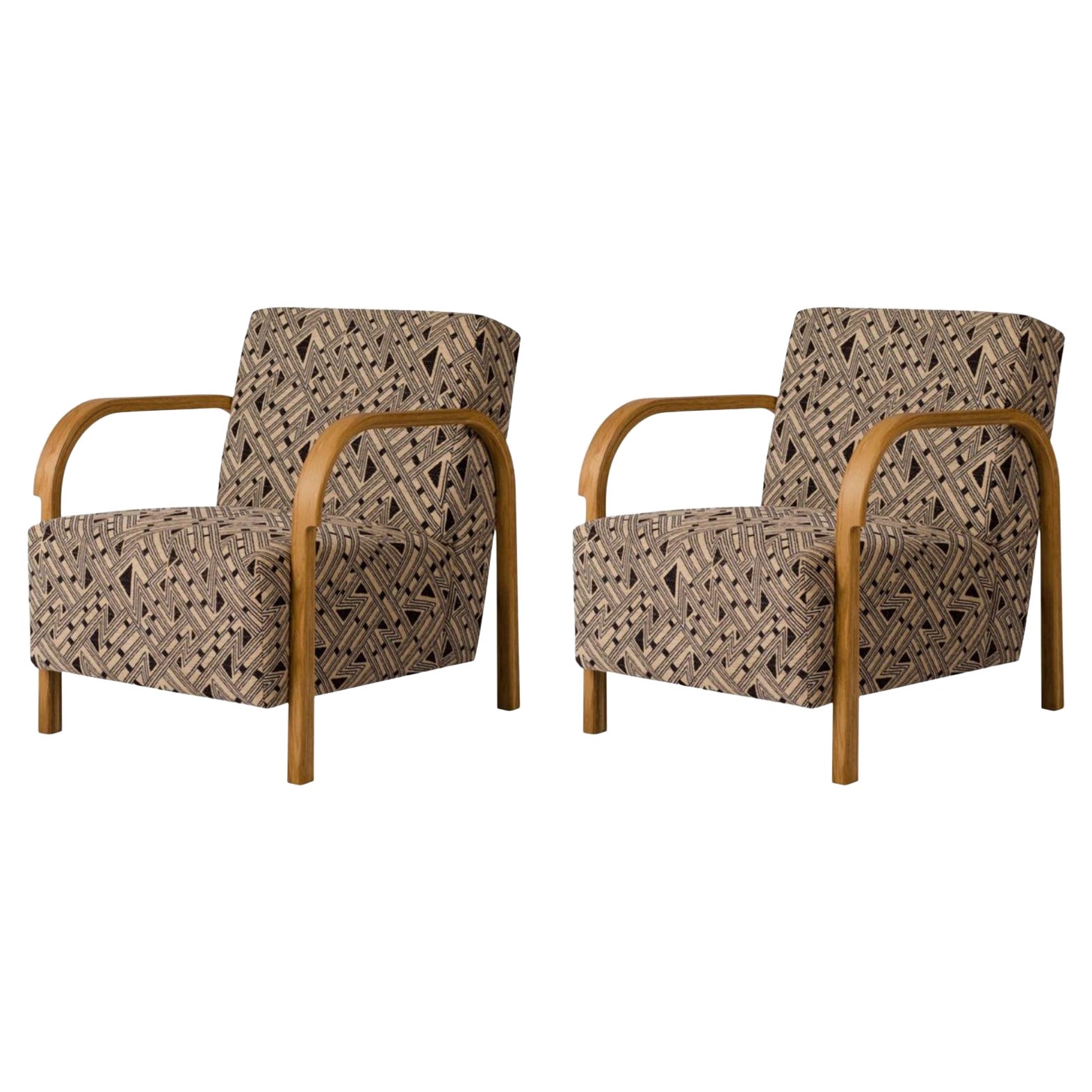 Set Of 2 ARCH JENNIFER SHORTO / Kongaline & Seafoam Lounge Chairs by Mazo Design For Sale