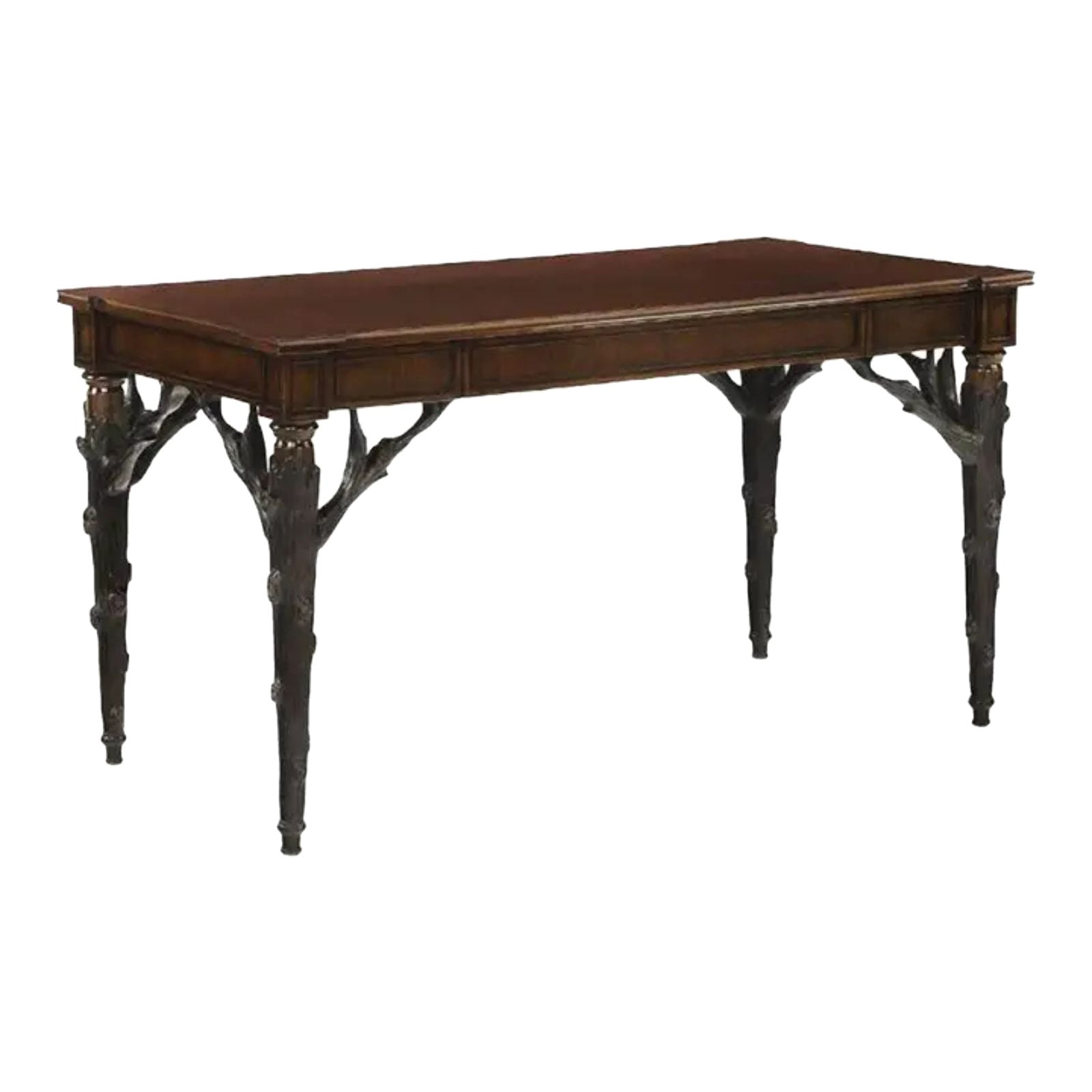 19th Century Style Michael Taylor Ebony & Mahogany Dafne Writing Table Desk