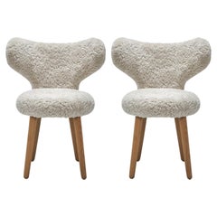Set of 2 Sheepskin WNG Chairs by Mazo Design
