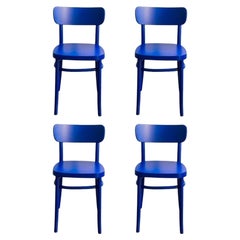 Set of 4 Blue MZO Chairs by Mazo Design