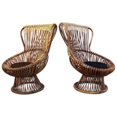 Pair of Franco Albini “Margherita” Arm Chairs for Bonacina, Italy 1950's