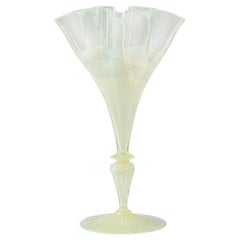 Early 19th Century, Thin Murano Glass Fan Shaped Vase