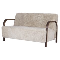 Moonlight Sheepskin ARCH 2 Seater Sofa by Mazo Design