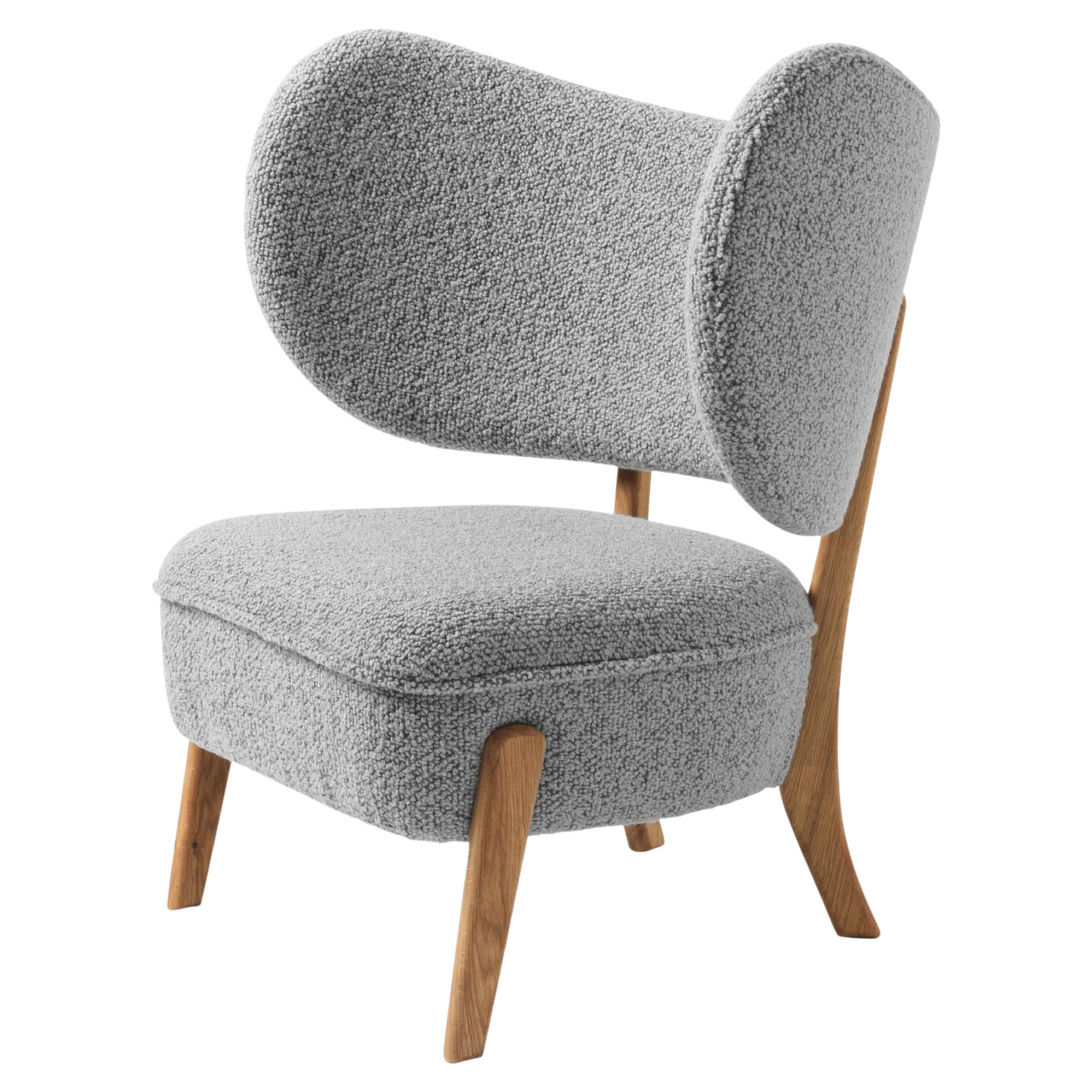 Gray Tmbo Lounge Chair in Oak and Bute/Storr Upholstery by Mazo Design