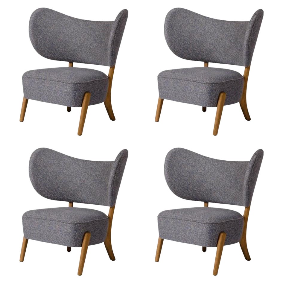 Set of 4 Jennifer Shorto / Kongaline & Seafoam Tmbo Lounge Chairs by Mazo Design For Sale
