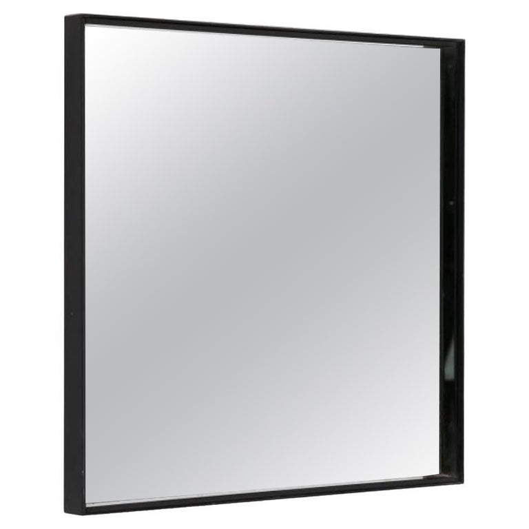 Fontana Arte Black Metal and Glass Mirror Model "1928" Design Max