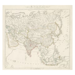 Originale antike Karte von Asien