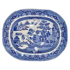 19th Century Blue Willow Platter