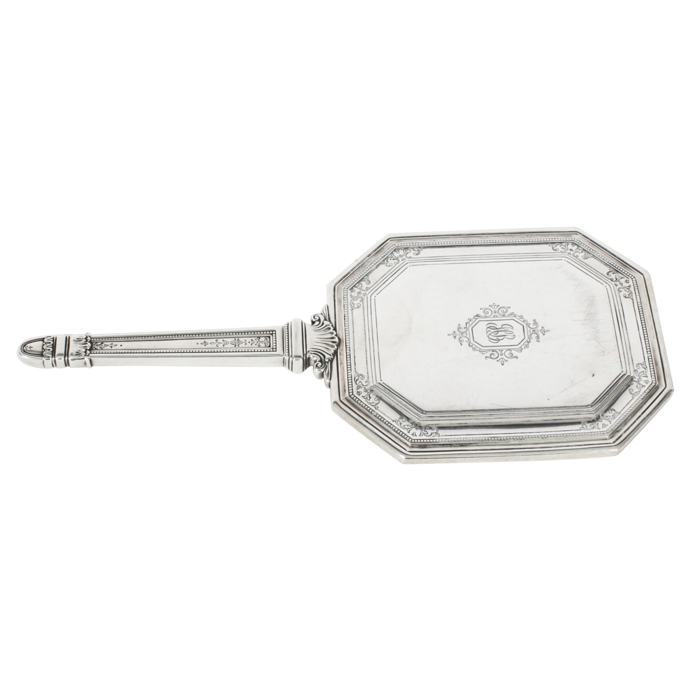 Antique Sterling Silver Tiffany & Co Hand Mirror Early 20th Century For Sale