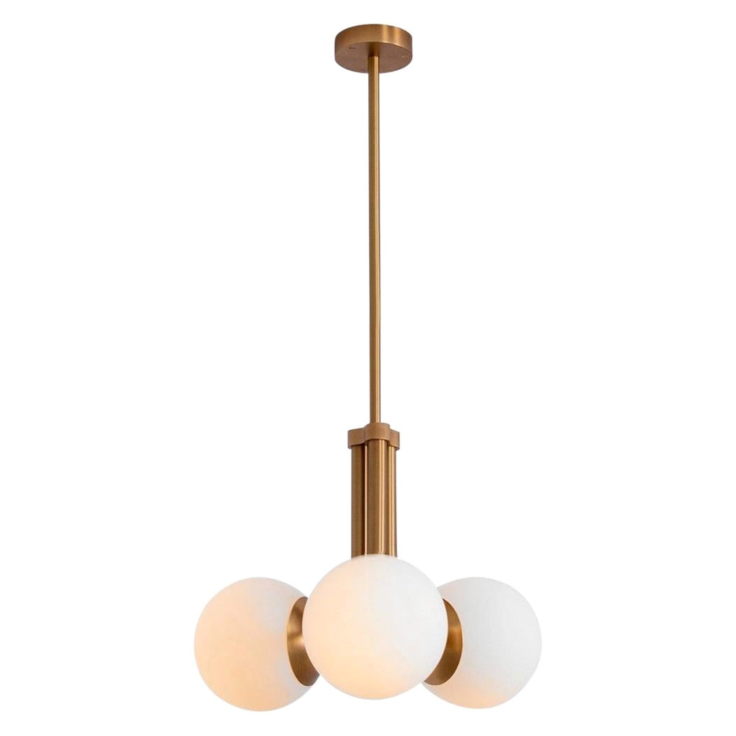 Tubular SM Brass Pendant Light 3 by Schwung For Sale