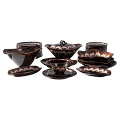 Retro 20th Century Vallauris Ceramic Dinner Set