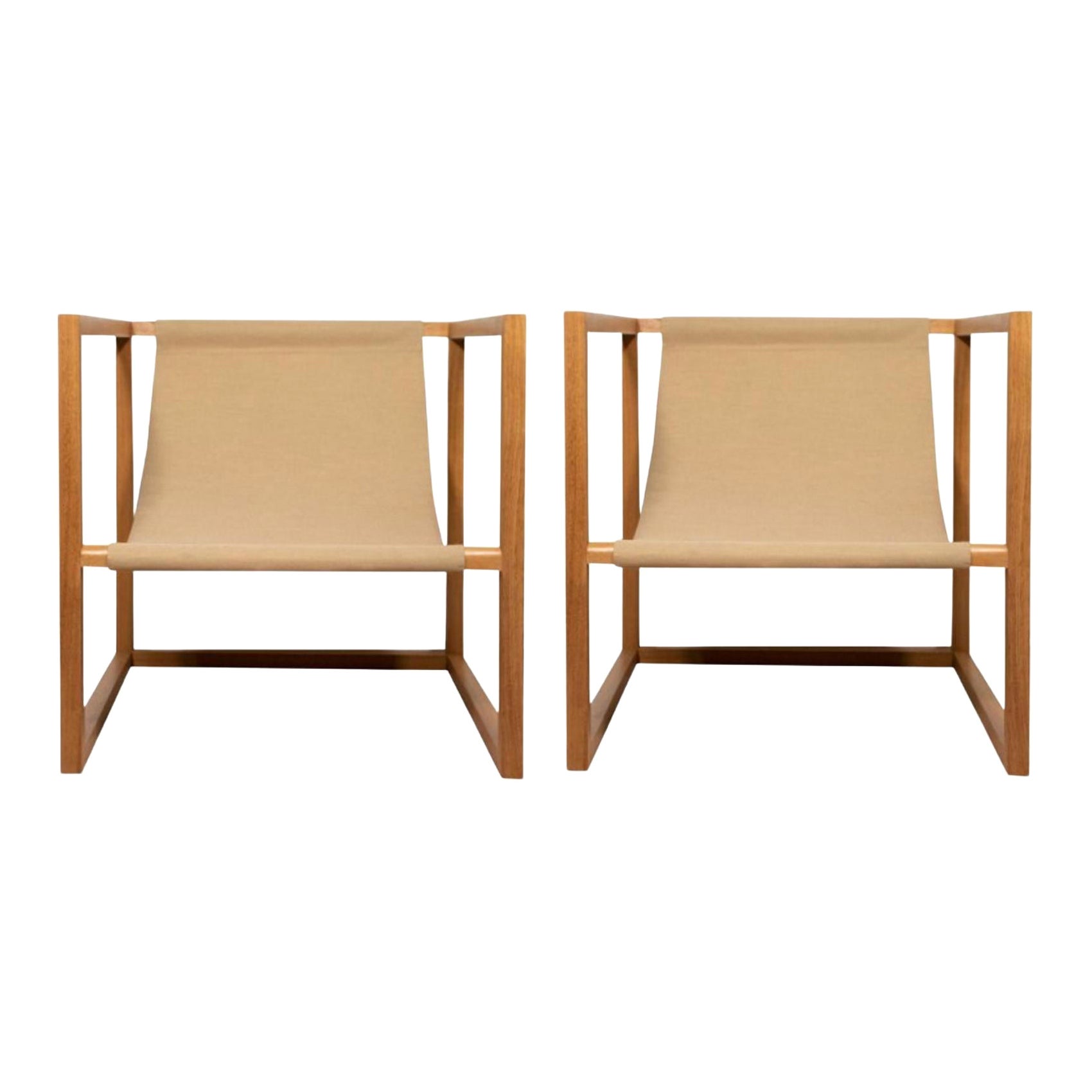 Ensemble de 2 fauteuils cubiques uniques signés par Gigi Design