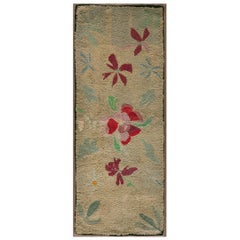 Tapis crocheté américain des années 1930 ( 1'8" x 4'4" - 51 x 132 )