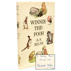 MILNE. Winnie The Pooh - 1ST COLOR ED - INSCRIBED BY CHRISTOPHER 'ROBIN' MILNE
