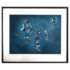 "Wise Constellations" Original Lithograph by Diana Hansen, 1978