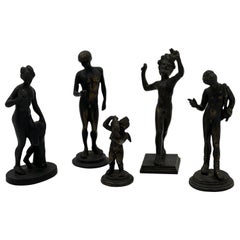 5 Stück antike italienische Grand Tour Bronzefiguren mit Venus, Eros und anderen Figuren!