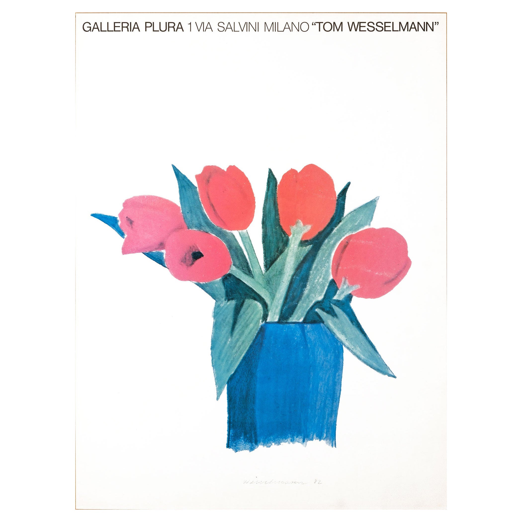 Original Print of the First Italian Tom Wesselmann Exhibition, Galleria  Plura For Sale at 1stDibs