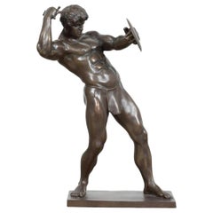 David Eugene Henry, "the Warrior", American Bronze Figure Statue